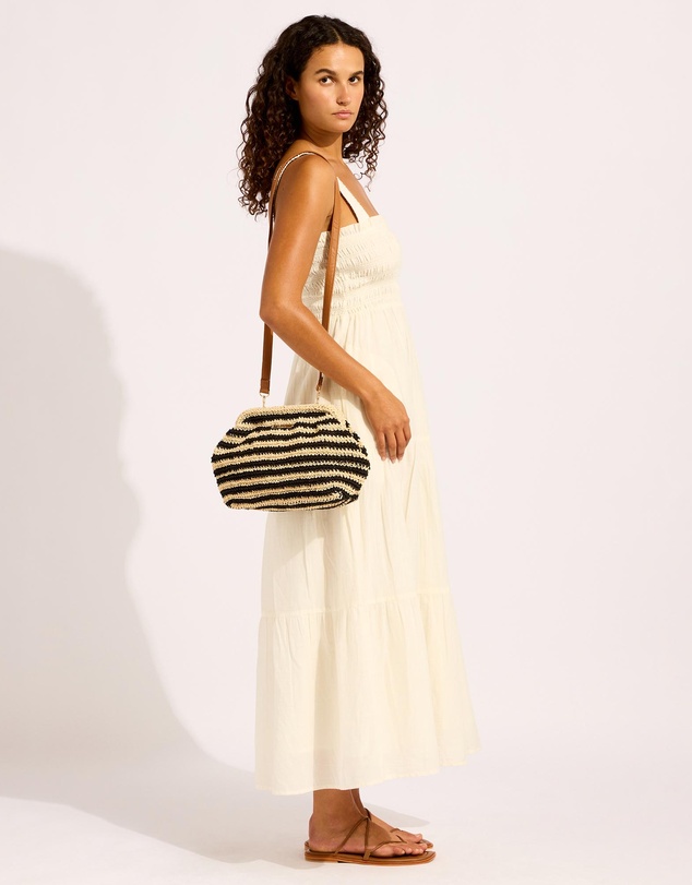 Seafolly - Raffia Stripe Pouch Bag