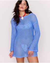 MINKPINK - Balmy Crochet Mini Dress