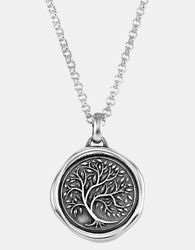 Dower & Hall - Men's Tree of Life Talisman Necklace In Sterling Silver