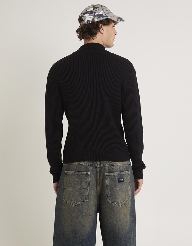 Insight - Funnel Neck Zip Through Knit Jumper
