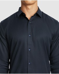 yd. - Clubman Pure Cotton Twill Slim Dress Shirt