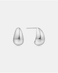 Ania Haie - Silver Small Dome Hoop Earrings