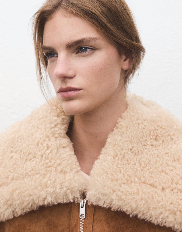 M.N.G - Faux-Shearling Suede Jacket