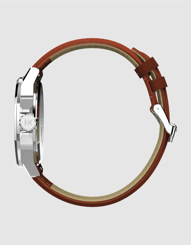 TIMEX - Essex Day & Date 46mm Leather Strap Watch