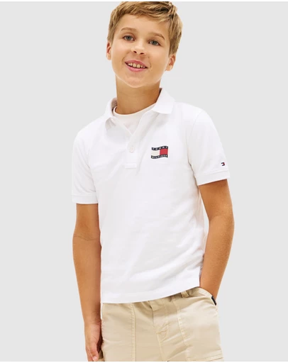 Tommy Hilfiger - Boys Regular Fit Wavy Flag Polo Shirt - Teens