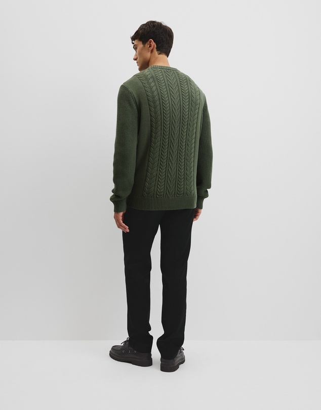 Country Road - Australian Good Earth Cotton Cable Crew Neck Knit