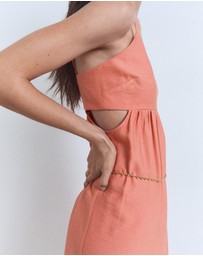 M.N.G - Girly Midi-Dress with Cut-Out