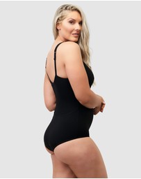 Naturana - Wirefree Opaque Shaping Bodysuit With Mesh