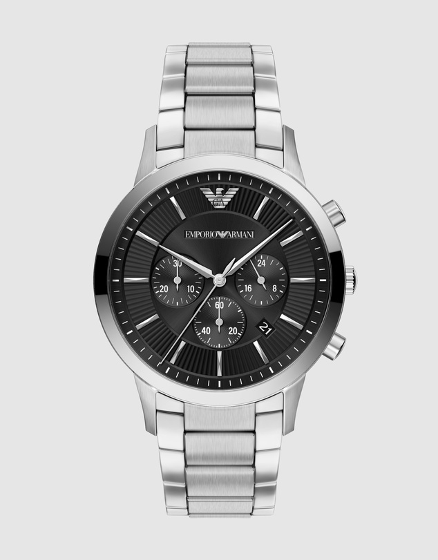 Emporio Armani - Silver Tone Chronograph Watch