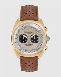 Aston Martin - TS2 Chronograph Gold-Tone Tan Leather Watch