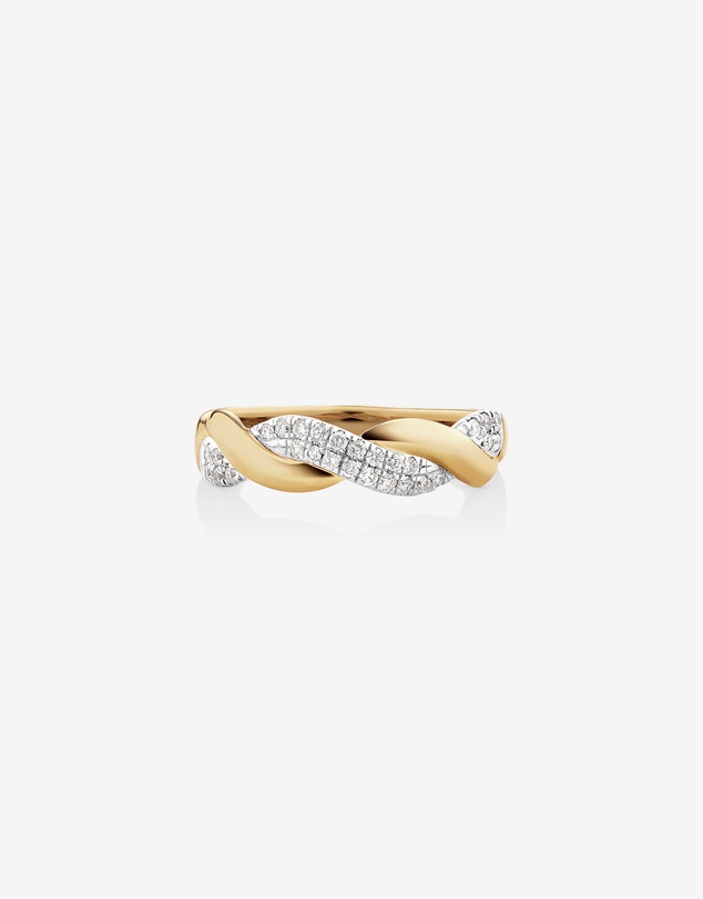 Michael Hill - Twist Ring with 0.20 Carat TW of Diamonds in 10kt Yellow Gold