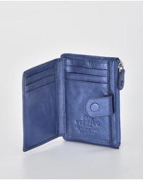 Cobb & Co - Collins Metallic RFID Safe Leather Wallet and Coin Purse