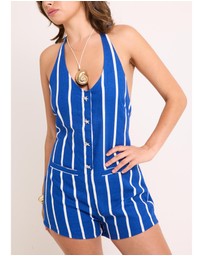 Subtitled - Lena Linen Playsuit