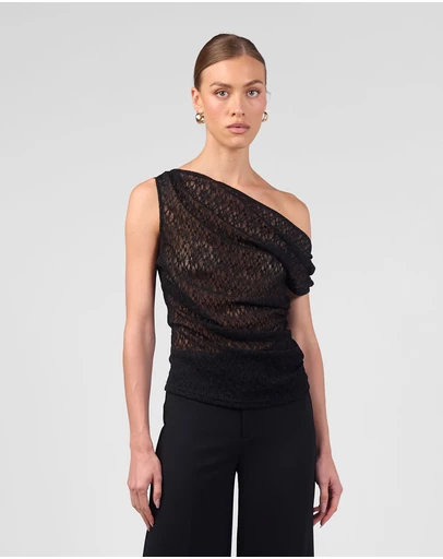 MVN - One Shoulder Lace Top