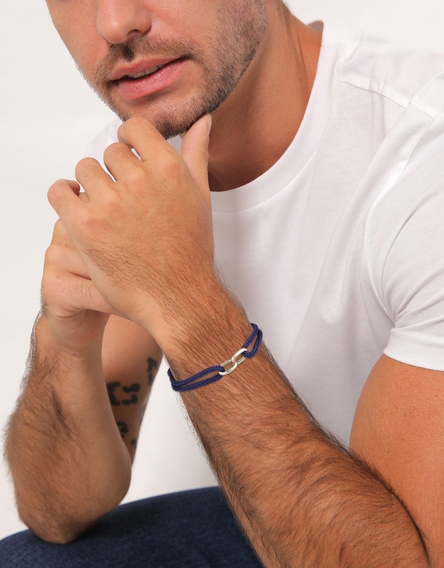 Kuzzoi - ICONIC EXCLUSIVE - Nylon Bracelet with Sterling Silver Details