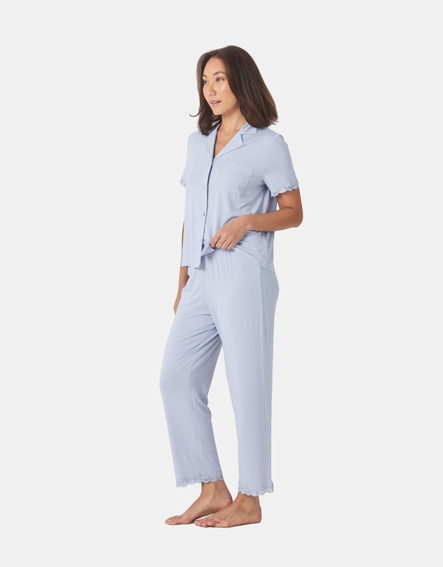 Gingerlilly - Dianne Bamboo Long PJ set with Lace