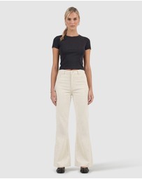 Rolla's - Eastcoast Flare Jean - Ivory Cord