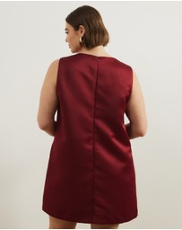 Atmos&Here Curvy - Poppy Structured Satin Mini Dress