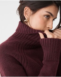 Forcast - Jada Notch Hem Turtleneck Knit