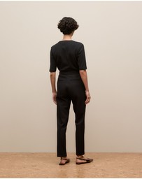 Trenery - Cotton Bi-stretch Pant in Black