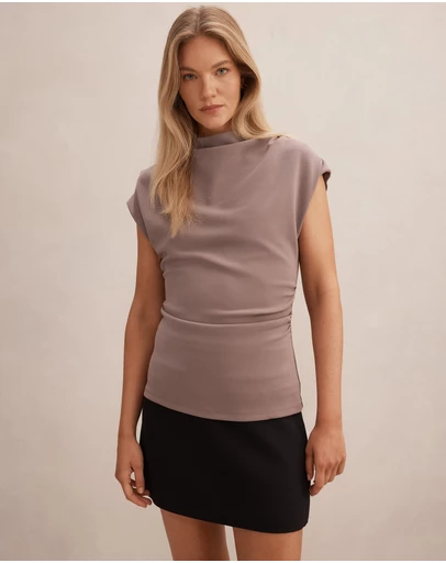 Forever New - Leenah High Neck Crepe Top