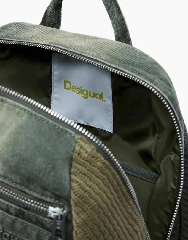Desigual - Large combined denim backpack