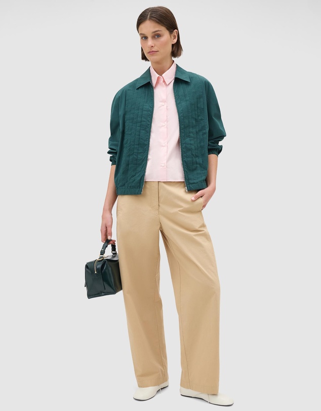 Oroton - Barrel Leg Cotton Pants