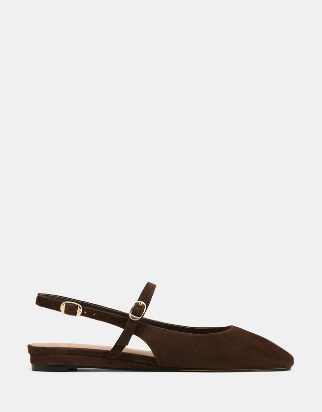 Wittner - Dallas Suede Leather Flat Slingbacks