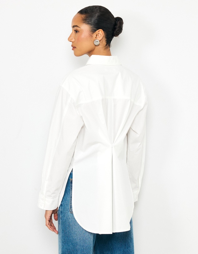 AERE - Zola Button Cinch Back Shirt