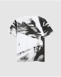 DKNY - All Over Print Short Sleeve T-Shirt - Kids-Teens