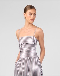 MVN - Stripe Strapless Dress