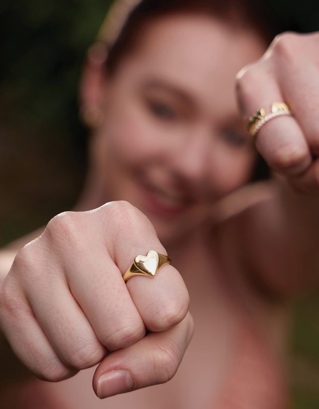 Ania Haie - Gold Love Signet Ring