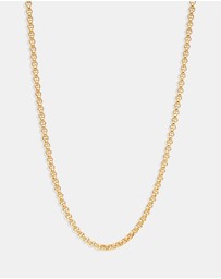 By Charlotte - 18” Gold 3mm Belcher Chain Necklace