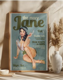 Olive et Oriel - Mary Jane Retro Vintage Pinup by The Whiskey Ginger Art Print