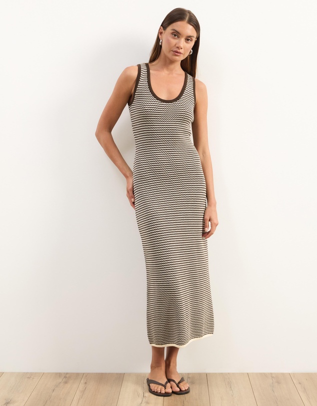 Atmos&Here - Juni Sleeveless Stripe Knit Dress