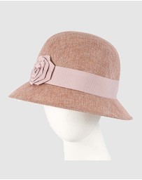 Max Alexander - Cloche Rose Dusty Pink Bucket Hat