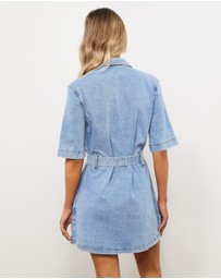 Atmos&Here - Zarah Short Sleeve Denim Mini Dress
