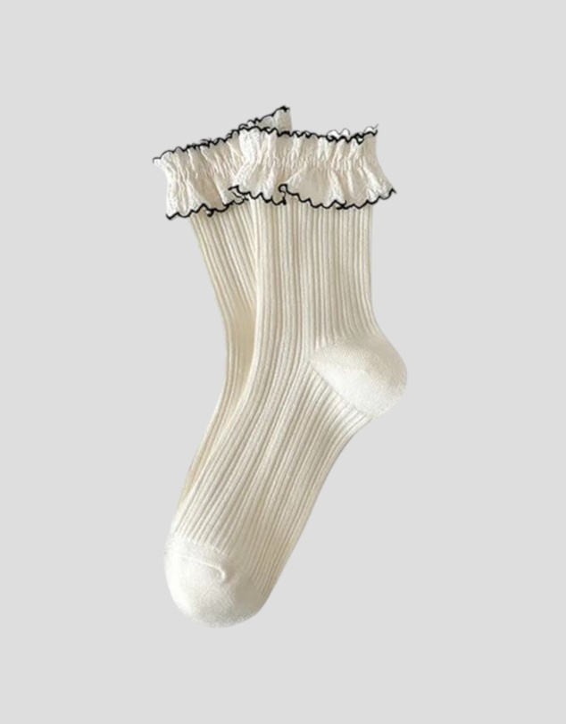 High Heel Jungle - Sheer Frilly Socks