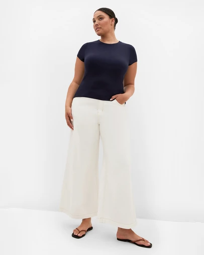 City Chic - Plus size Karla Short Sleeve Tee - navy