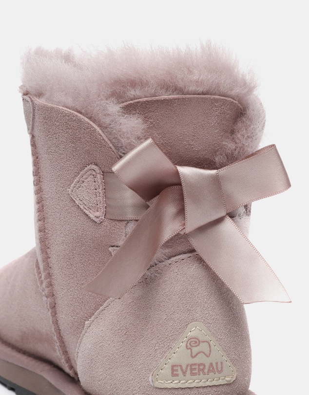 EVERAU - EverAU Ugg Mini Back Bow Sheepskin Upper UGG Boots