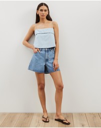 Atmos&Here - Orielle Linen Blend Square Neck Cami