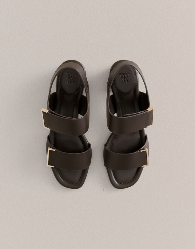 Trenery - Alune Heeled Sandal in Chocolate