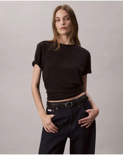 Calvin Klein - Supima Cotton Emblem Logo Graphic Classic T-Shirt