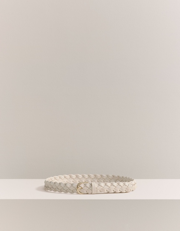 Trenery - Isola Woven Belt in Alabaster