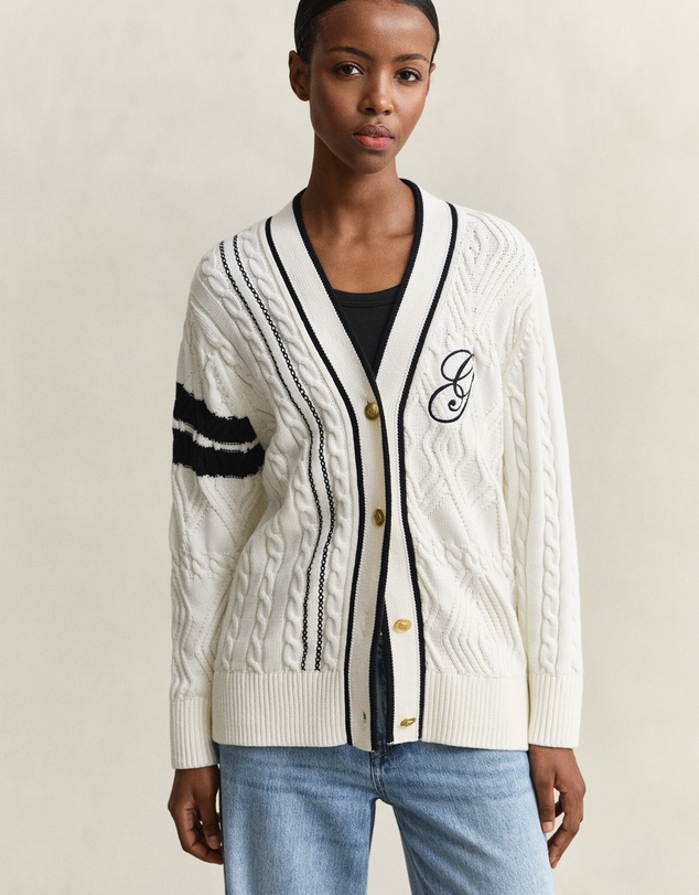 Gant - Gant Varsity Cable Cardigan