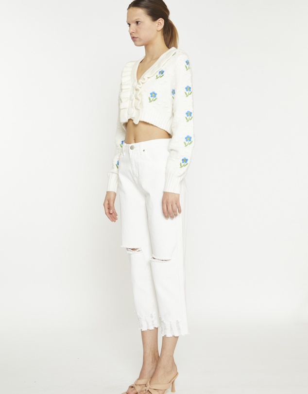 Glamorous - High Waisted Distressed Jeans