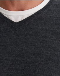 Oxford - Basic V-Neck Pure Wool Pullover