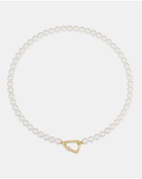 Ania Haie - Gold Lobster Clasp Shell Pearl Necklace