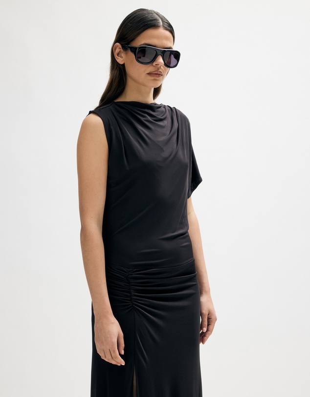 Minima Esenciales - Alba Draped Jersey Maxi Dress