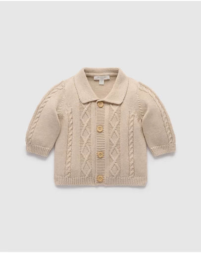 Purebaby - Cable Cardigan -Kids-Babies